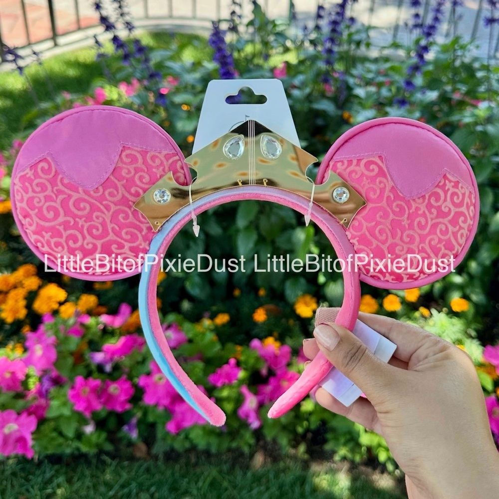 Disney Parks Sleeping Beauty Aurora Pink & Blue Ear Headband